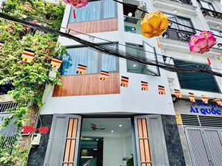 Bán nhà hẻm 6m thông gv sang đặng thùy trâm, trệt 3 lầu st. 4pn, 4wc.