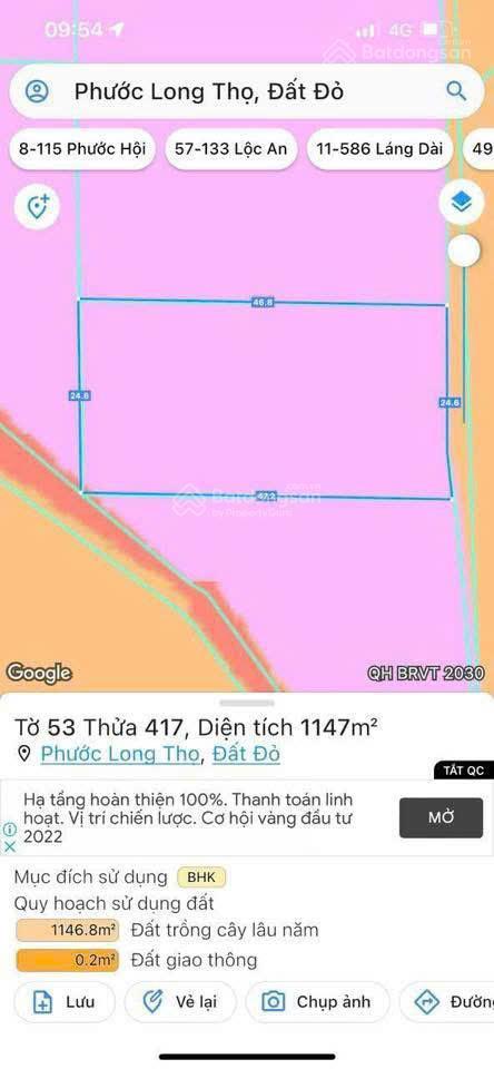 Chỉ 780 triệu sở hữu ngay lô đất đẹp tại xã đất đỏ