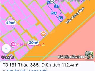 Cần bán gấp mặt tiền trần hưng đạo, phước hải giá chỉ 1 tỷ 2
