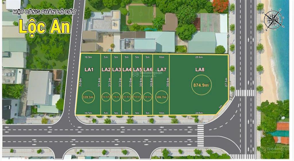 Hàng hiếm lô góc 2 mặt tiền ven biển lộc an