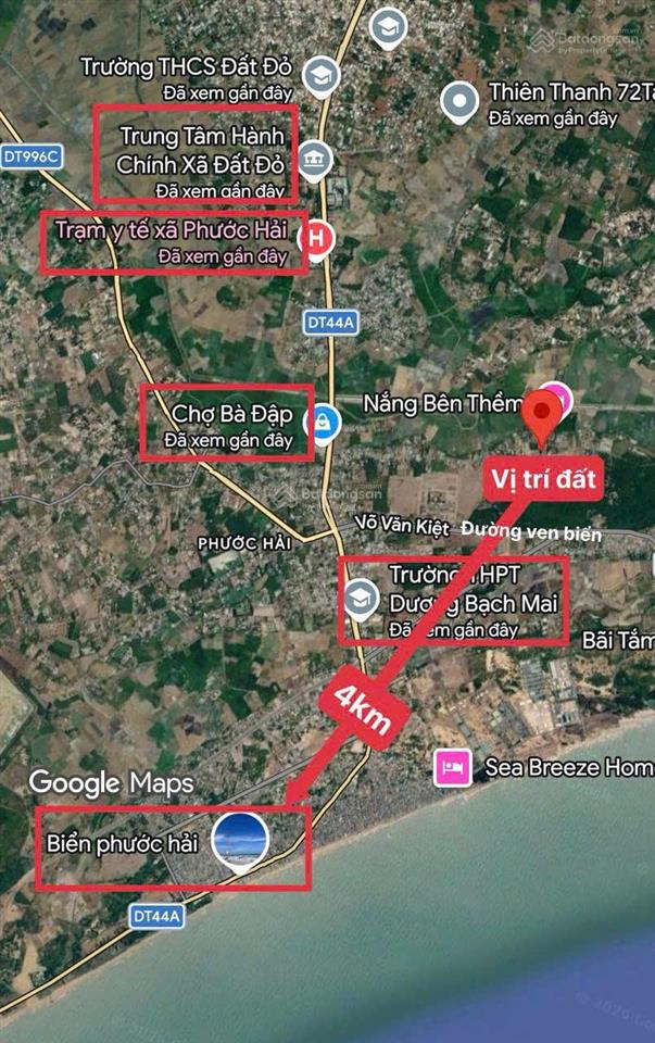 Ngộp bank cần bán gấp lô đất sau ubnd phước hải cách biển phước hải chỉ 3km giá chỉ từ 1 tỷ