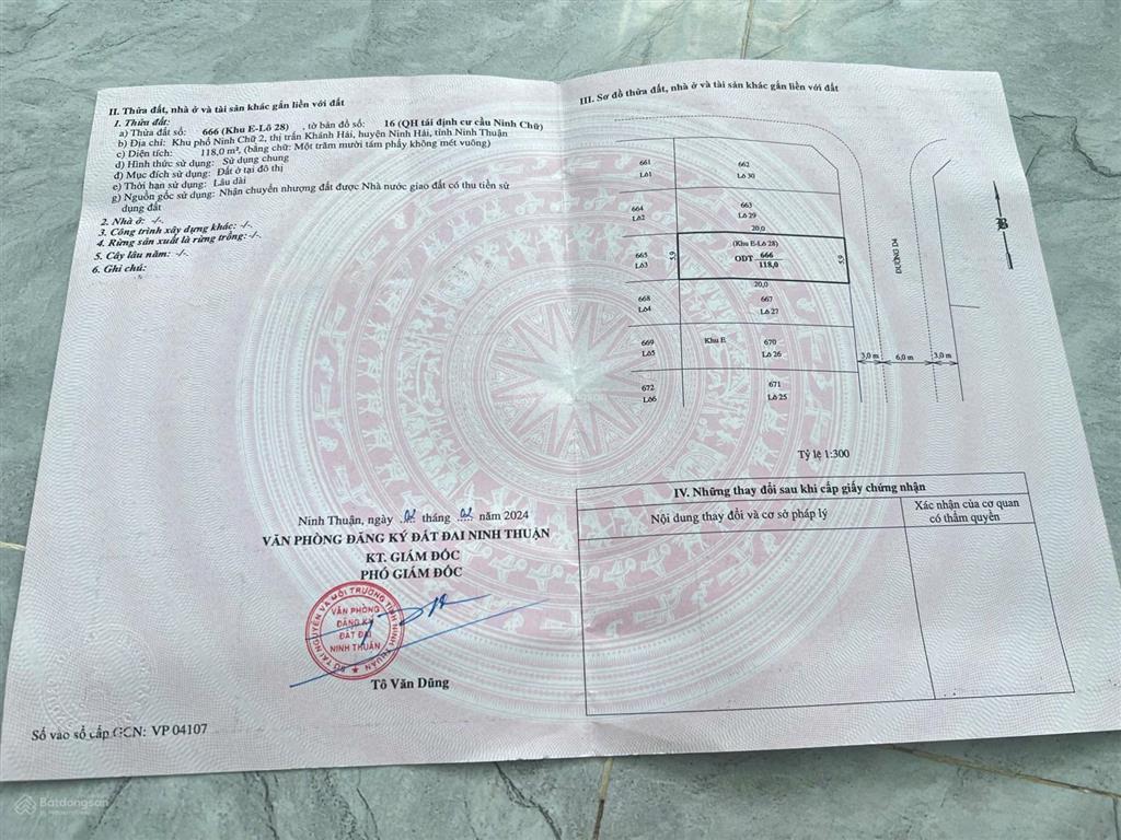 Bán lô đất tái định cư ninh chữ vị trí đẹp, đấu lưng đường trương hán siêu