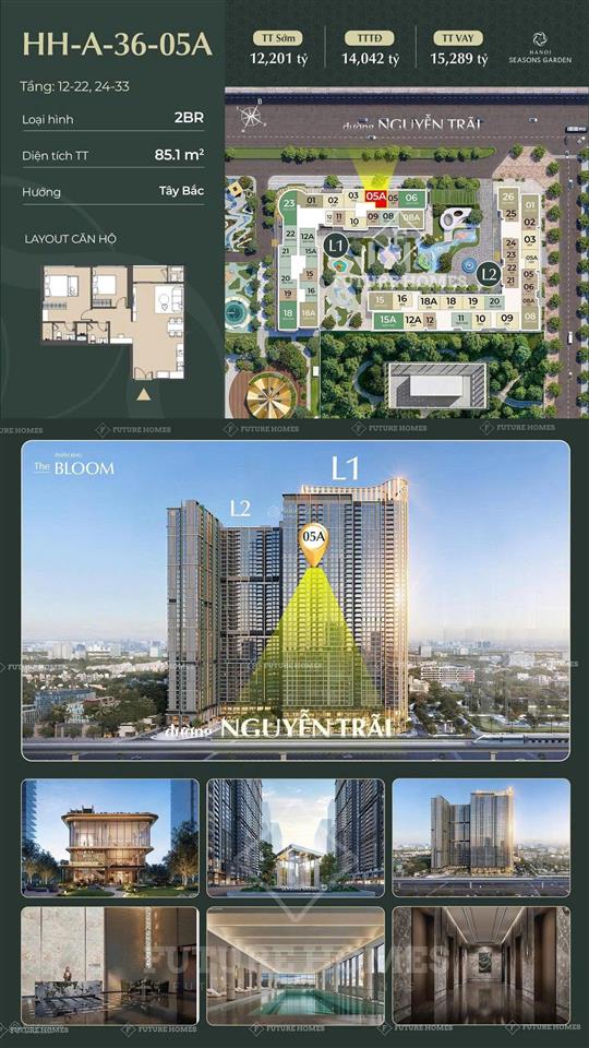2 ngủ view trọn ga metro, toàn cảnh hà nội cực đẹp từ nguyễn trãi giá hơn 12 tỷ 85m²,  0962 284 ***