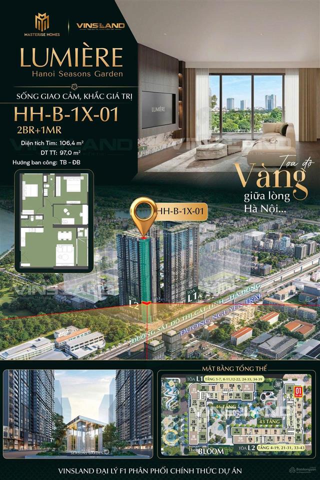 3 ngủ góc 97m2 thiết kế top 1 tại tòa l2 view metro và thành phố tuyệt đẹp, có gói 5%  0962 284 ***