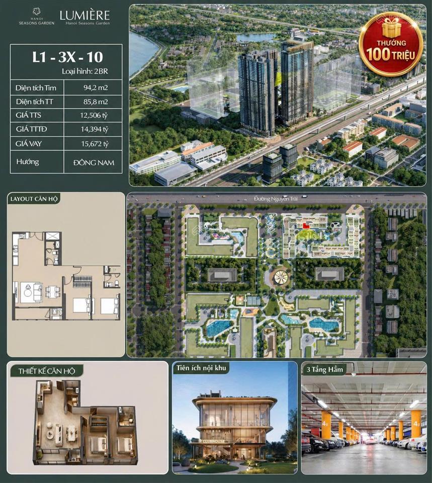 2 ngủ 85.8m2 mặt tiền 10m view nội khu cực đẹp giá hơn 12tỷ, view thoáng.dòng tiền 8%, 0962 284 ***