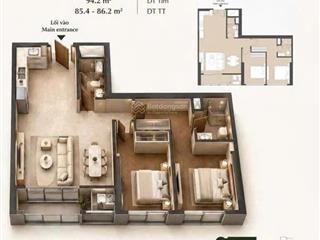 2 ngủ 84m2 mặt tiền 10m view nội khu cực đẹp giá hơn 12 tỷ,view thoáng. dòng tiền 8%, 0962 284 ***