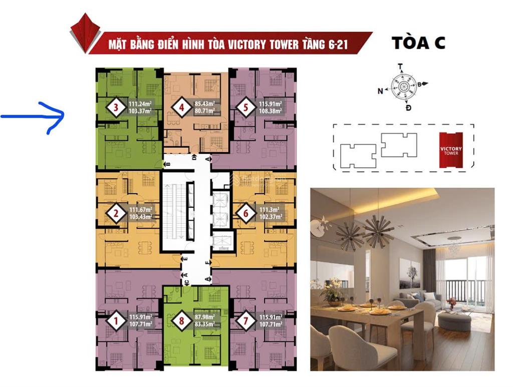 Chính chủ gửi bán căn hộ 3pn paragon victory tower, duy tân, cầu giấy