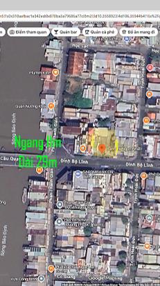 11m mặt tiền đường đinh bộ lĩnh, phường 3 cũ, ngay cầu quay