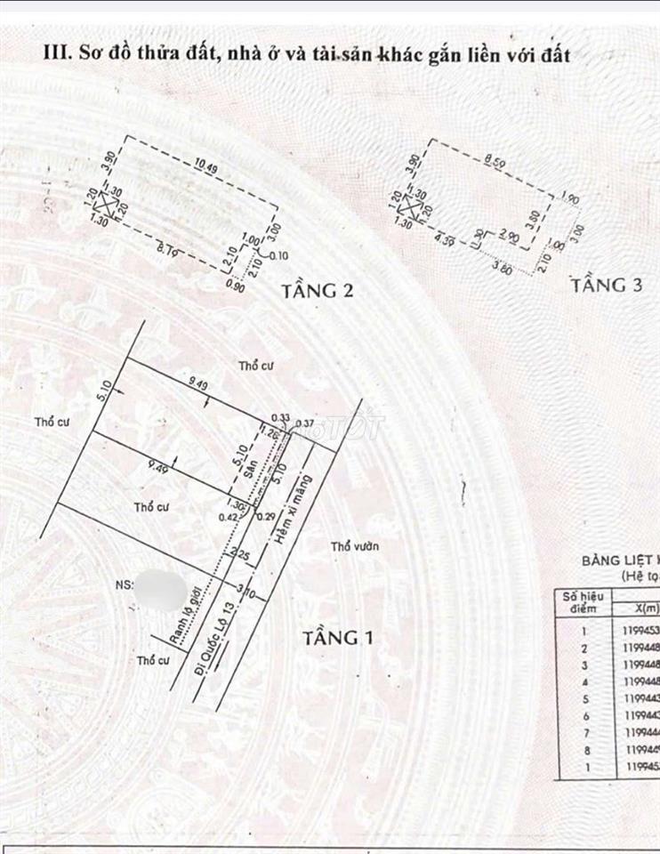 Nhà 3 Tầng Ngang 5m Hẻm 520 QL13 Hiệp Bình Phước 14Tr/Tháng 5.X Tỷ

