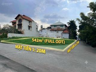 Đất biệt thự 542m2 (20 x 27m) góc 2 mặt tiền khu thạnh xuân q12  34,9 tỷ