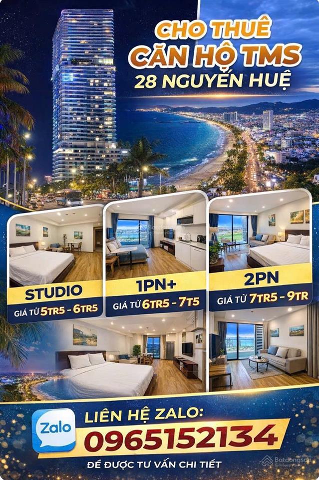 Cho thuê căn hộ tms 28 nguyễn huệ view biển cực đẹp trung tâm thành phố ở là mê ng