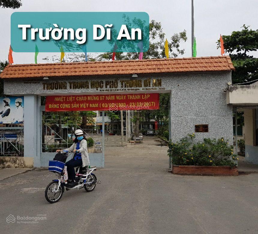 Nhà 1 lầu 2 phòng ngủ, 2wc, 60m2 ngang 5.6m nở hậu bên hông trường 3 cấp dĩ an chợ dĩ an chỉ 2.8 tỷ