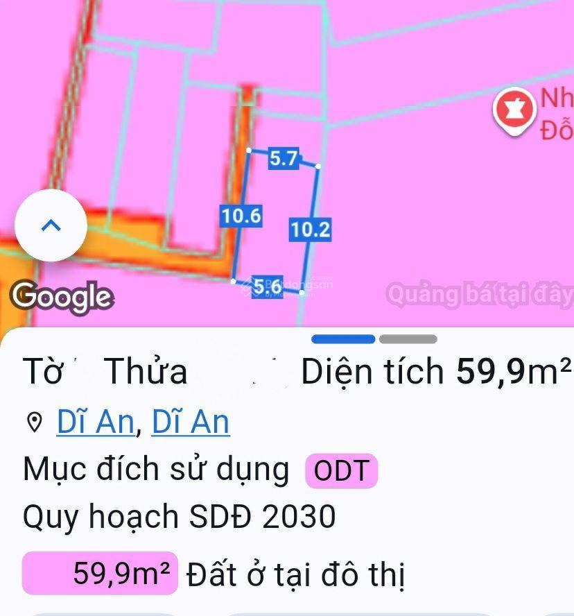 Nhà 1 lầu 2 phòng ngủ, 2wc, 60m2 ngang 5.6m nở hậu bên hông trường 3 cấp dĩ an chợ dĩ an chỉ 2.8 tỷ