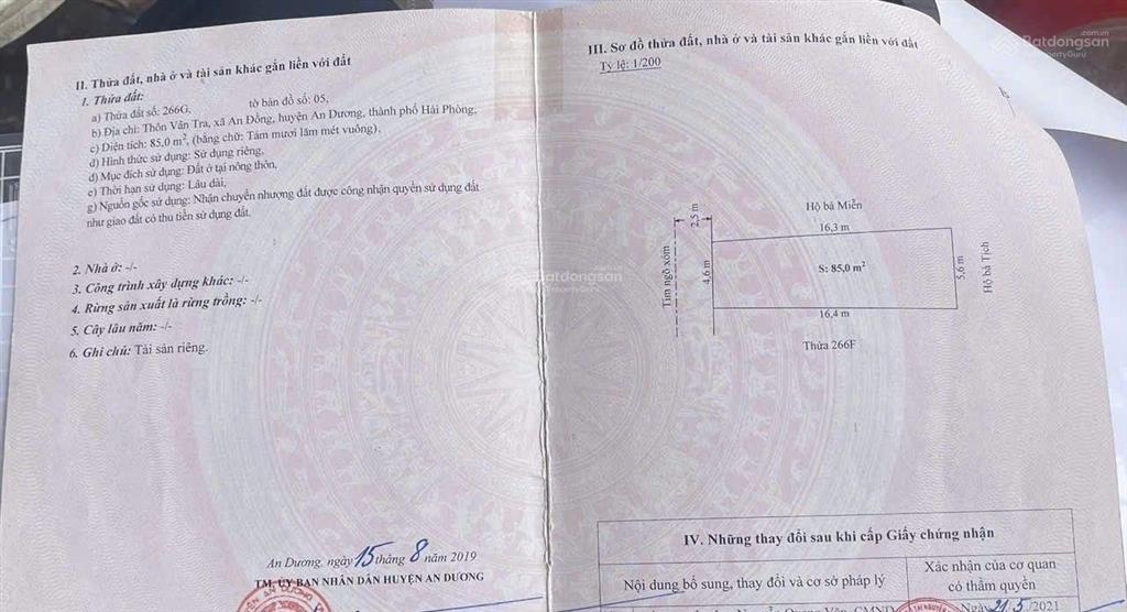85 lb bán đất tuyến 2 đường máng. chủ cần tiền nên có giá tốt cho người mua