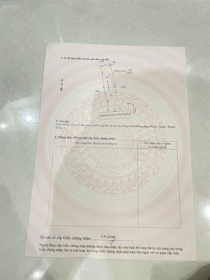Bán gấp đất đẹp đường nông trường cách đt782 chỉ 900m, kcn phước đông chỉ 2km, đường dẫn cao tốc