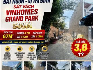 Bán đất đường nguyễn văn tăng phường long thạnh mỹ quận 9. đường ôtô đỗ cửa. giá sập hầm 3.8 tỷ tl