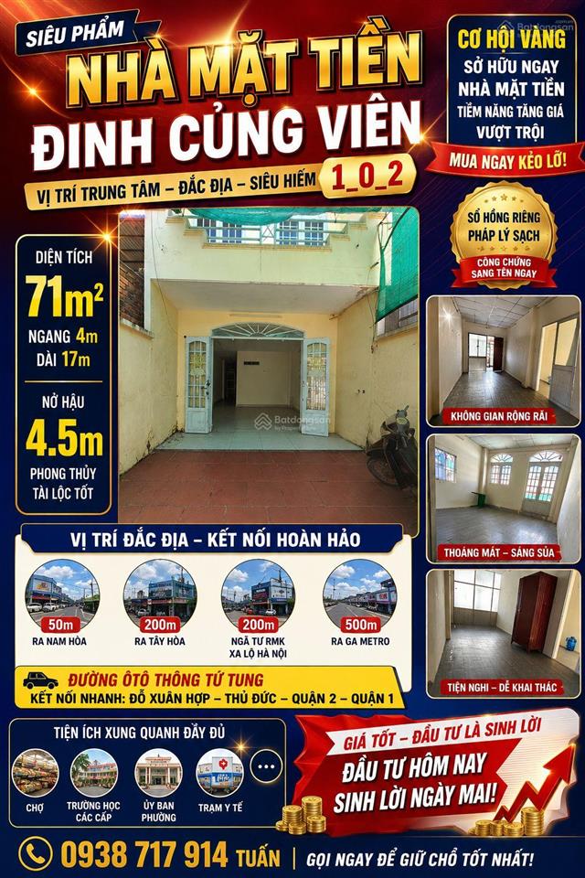 Bán nhà mặt tiền đường nam hòa ( đinh củng viên ) phước long a quận 9. ôtô thông tứ tung. giá 7 tỷ.