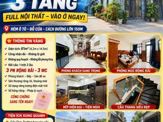 Bán nhà 3 tầng đúc kiên cố đường dương đình hội tăng nhơn phú b. đường ôtô đỗ cửa. giá 6 tỷ bớt lộc