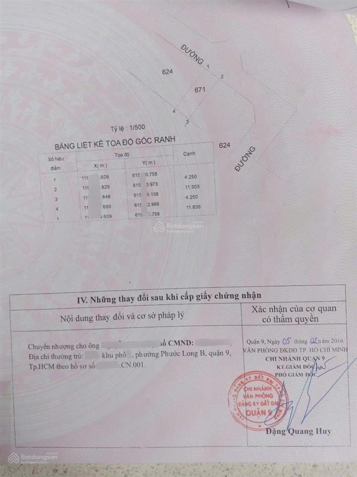 Bán đất đường lã xuân oai  lò lu phường trường thạnh quận 9. đường ôtô tránh. giá 3.8 tỷ bớt lộc.