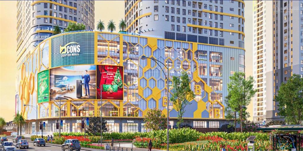 Bcons center city  căn 2pn2wc duy nhất mã 01 tầng 08 giá f0 chủ đầu tư view nội khu đông nam