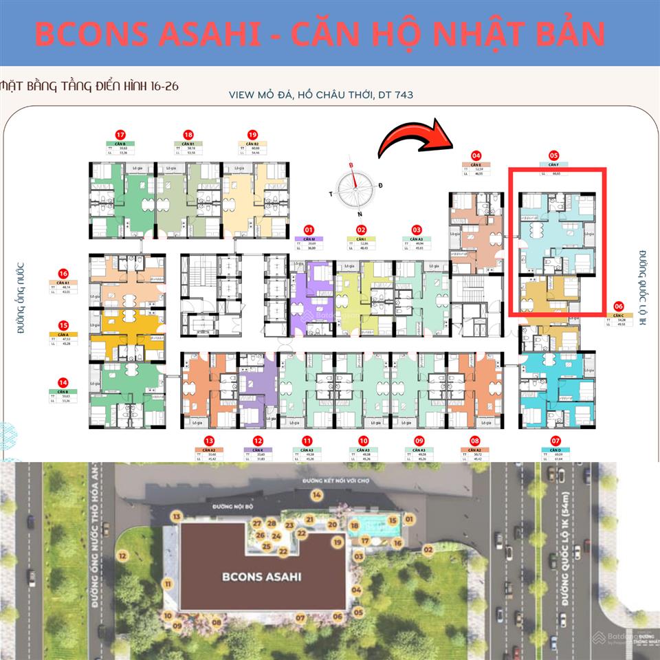 Bcons asahi căn góc 3pn  2wc căn 05 tầng 09 view đông nam x.x tỷ full vat đã đóng 5% chính chủ