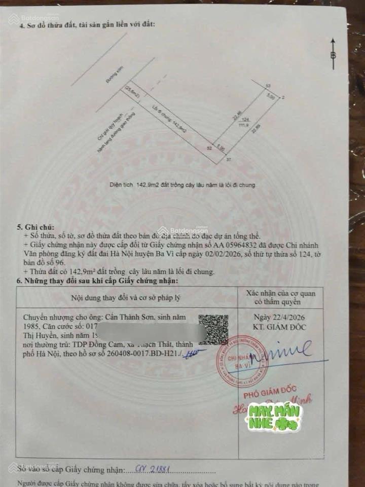 Chính chủ cần bán đất đẹp, đường rộng ô tô tránh nhau