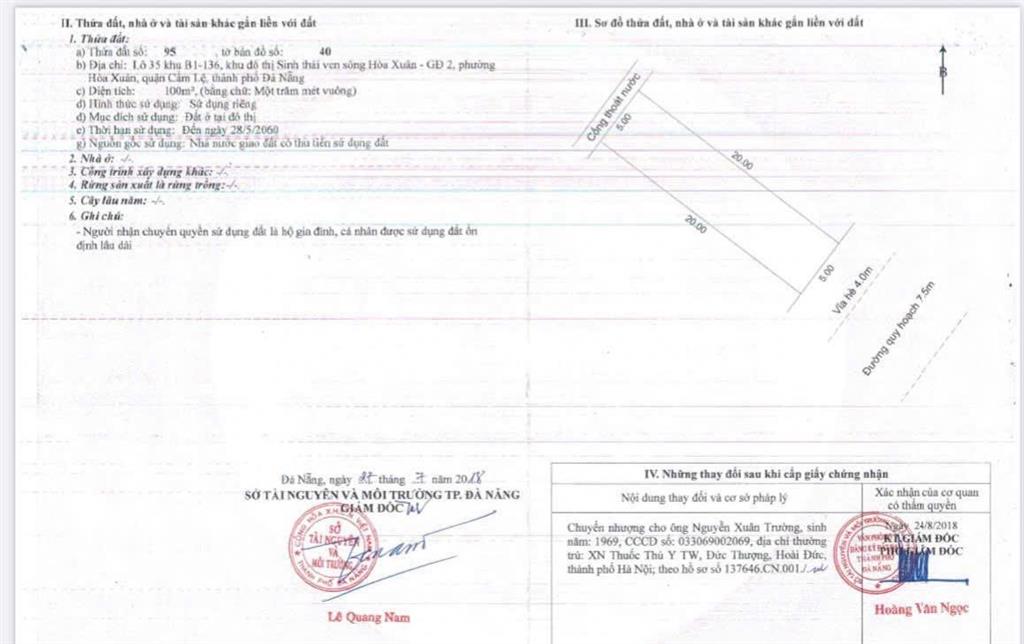 Cần bán cặp đất đầm sen, đông nam, kẹp vẹt cây xanh, giá đầu tư