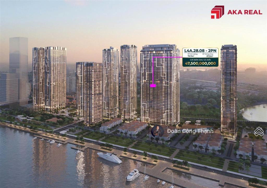 Grand marina sài gòn  2pn tòa sea view trực diện sông dt 88m² chỉ 47,5 tỷ   0901 558 ***