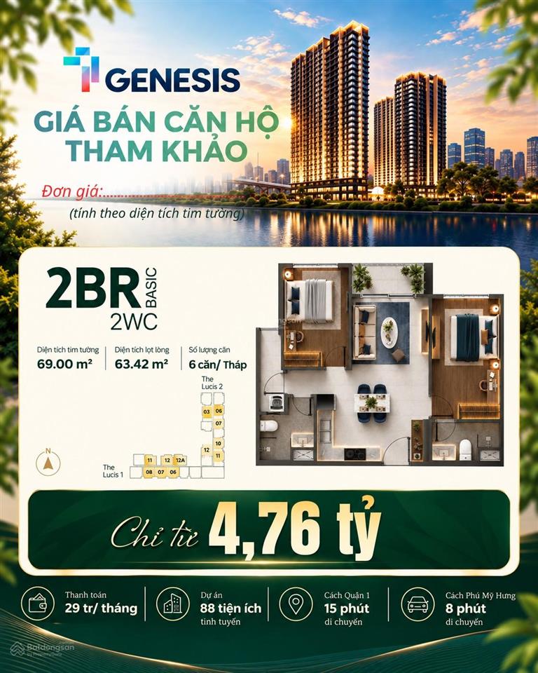 Tt genesis chính thức mở bán giá sở hữu chỉ từ 476 triệu thanh toán 10% ký hđmb ngay 0908 591 ***