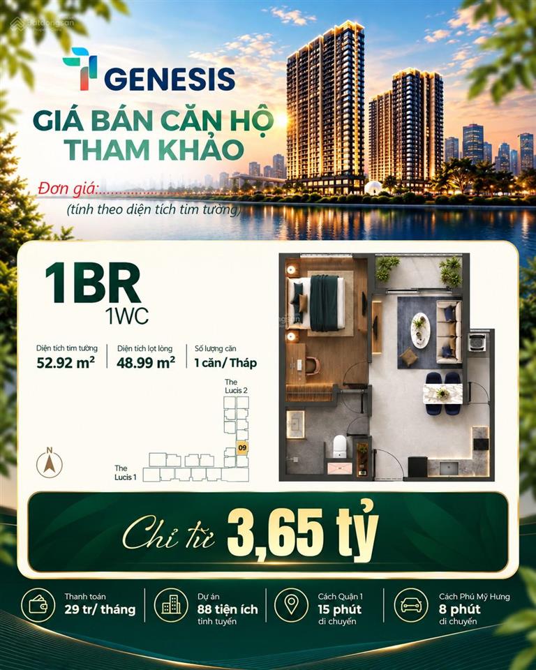 Tt genesis chính thức mở bán giá sở hữu chỉ từ 476 triệu thanh toán 10% ký hđmb ngay 0908 591 ***