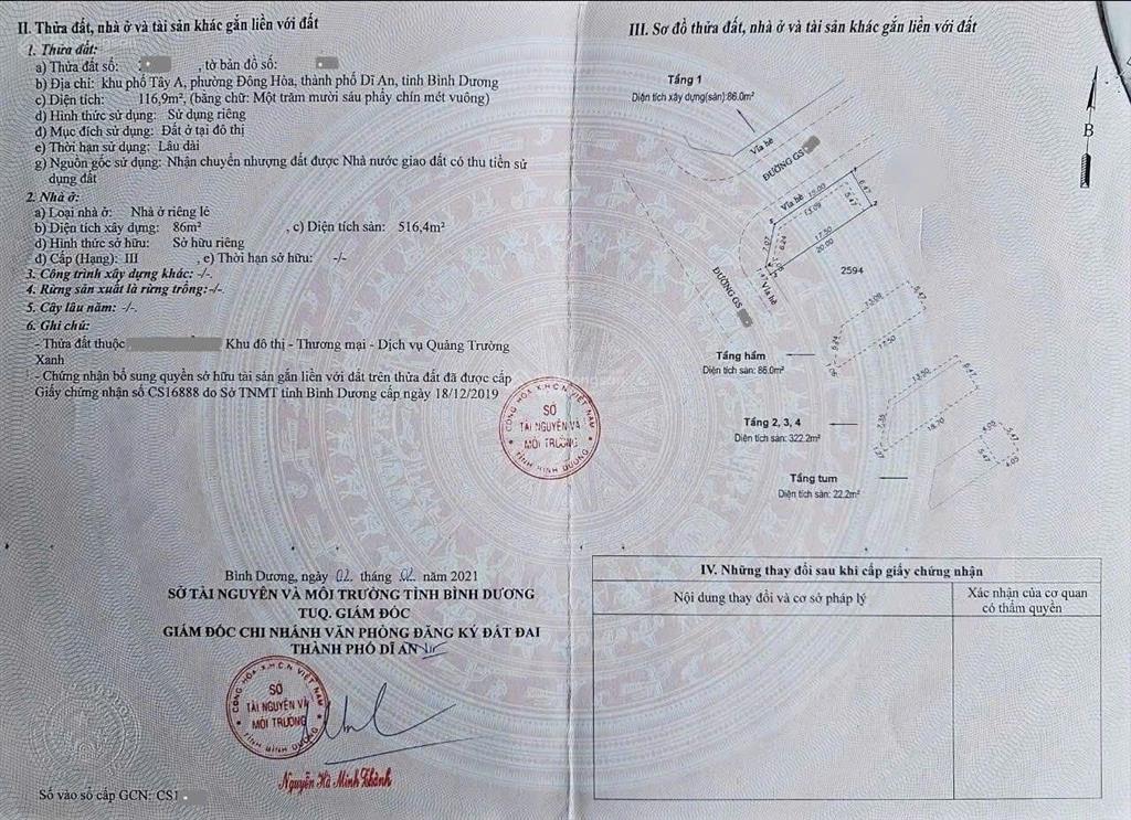 Chủ giảm từ 22 tỷ còn 19 tỷ bán tòa nhà go dĩ an, p. đông hòa, tp. dĩ an. dt 116,9m2