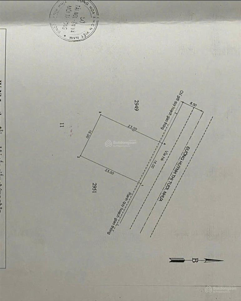 Mặt tiền huỳnh thị tươi bicosi diện tích 368m2 thổ cư full 16x23, đường nhựa 12m kinh doanh đa