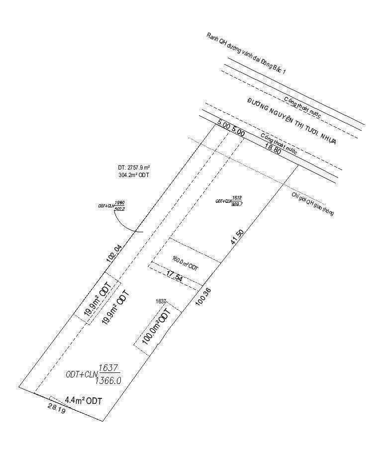Bán đất mặt tiền đường nguyễn thị tươi vị trí đẹp long lanh cành đào. diện tích 2758m2~thổ cư 304m
