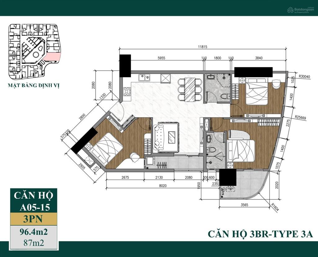 Suất nội bộ căn 1pn+ diện tích 60m2 mua trực tiếp cđt giá 2.4 tỷ