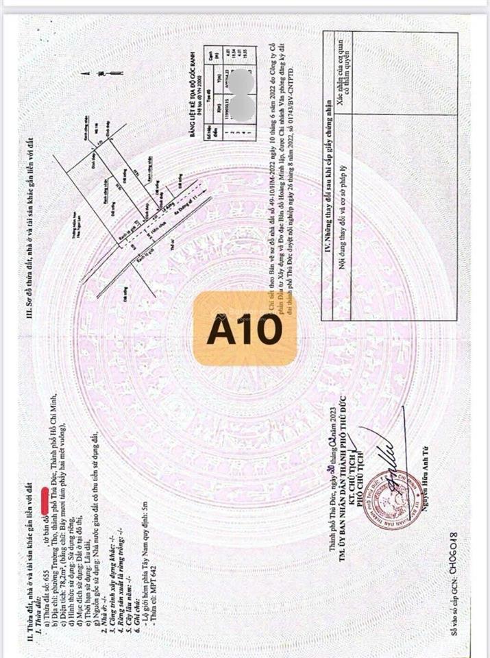 Hiếm  bán lô đất hxh đường số 11p, trường thọ  tp thủ đức tphcm