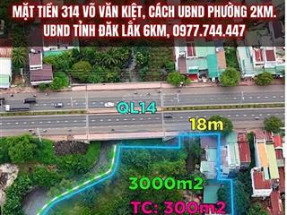 Mặt tiền, dt trên 3000m2 đường võ văn kiệt, tp buôn ma thuột cũ