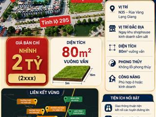 Chính chủ gửi bán lô đất kđt rùa vàng  lạng giang rẻ hơn hàng xóm gần 300tr