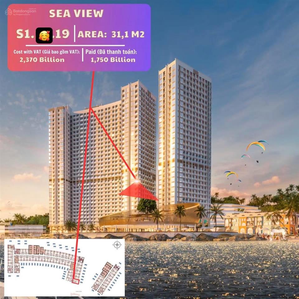 Căn vip sanhome chuyển nhượng, căn góc, ngay sát bãi tắm riêng