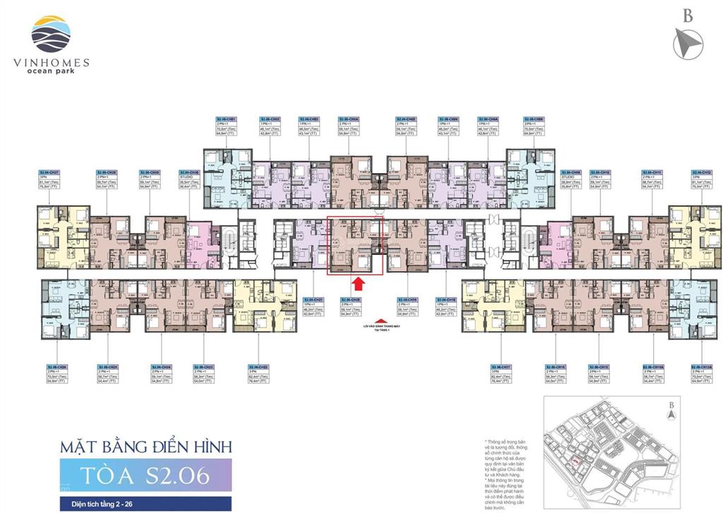 Cần bán căn hộ chính chủ 2n1vstòa s206kđt vinhomes ocean park 1