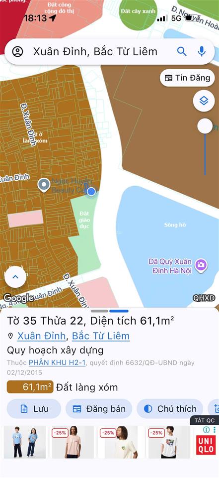 Xuân đỉnh  oto tránh, 65m2, 6 tầng thang máy, ở & văn phòng, view hồ, tương lai mặt phố 40m