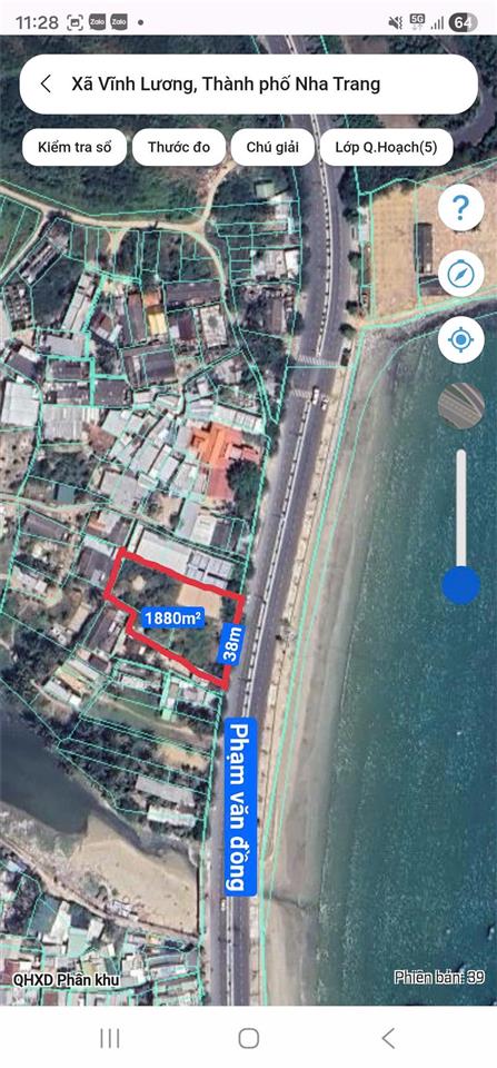 Chính chủ bán lô đất mặt tiền biển phạm văn đồng- vĩnh lương, bắc nha trang.