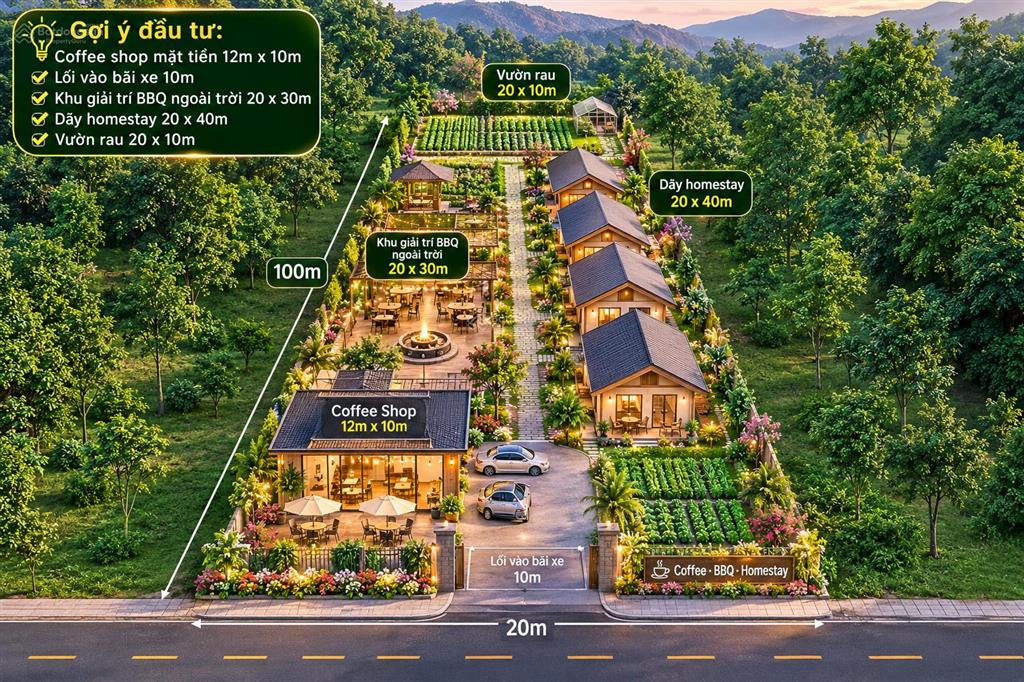 Bán trang trại tại rừng thông Dak Lép, 1,86 tỷ, 2000m2, bao đẹp hàng hiếm có 200m2 thổ cư