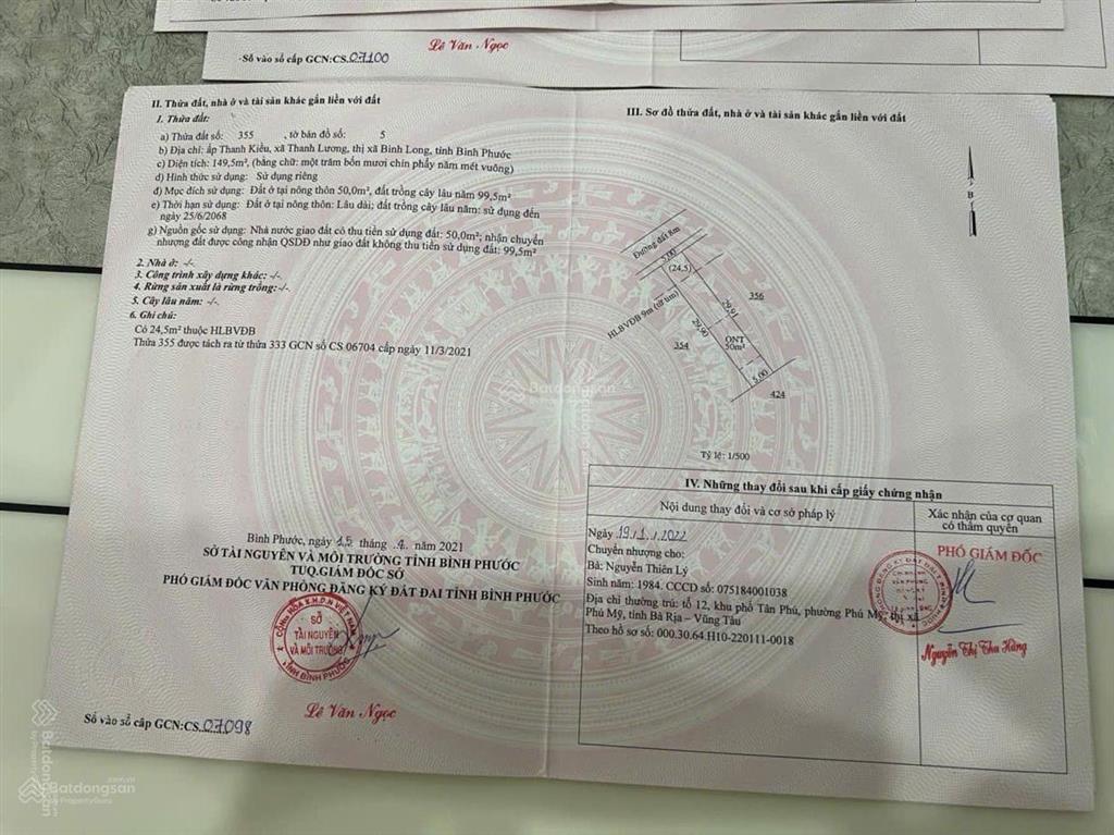 Bán nhanh trước tết lô đất đẹp tại bình long giá 2,5 tỷ, khu dân cư, sổ sẵn