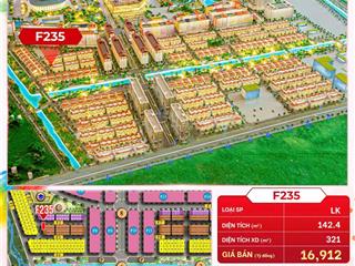 Căn góc f235 đẹp nhất ,2 mặt tiền diện tích 142.4m2 flora avenue liền kề giãn xây full giá 13,9 tỷ