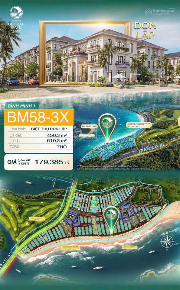 Siêu phẩm biệt thự đơn lập bm58  3x  tầm nhìn triệu đô tại vinhomes global gate