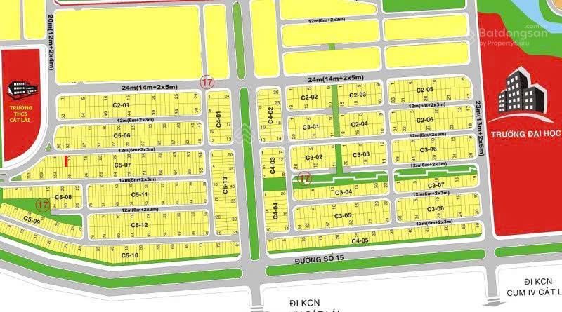 Bán đất sổ đỏ tại kdc cát lái quận 2. ngay cụm thcs tiểu học cát lái. dt 154m2 giá 66 tr/m2
