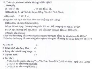 Bán đấu giá ts vib tại tân lập, bình phước (nay là đồng phú, đồng nai)