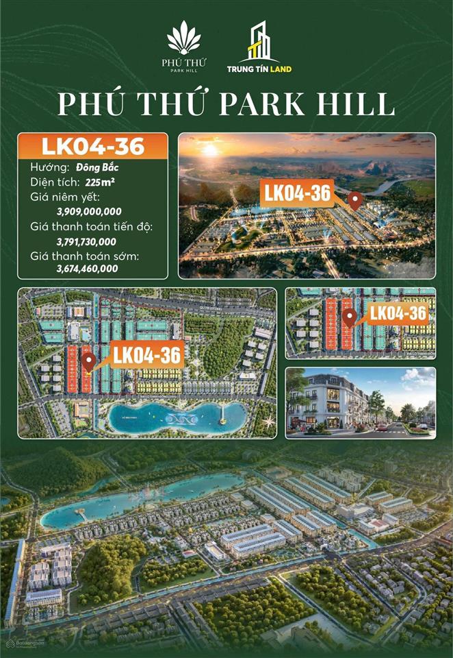 Ra hàng đất nền từ 16 triệu/m2 tại phú thứ park hill sổ đỏ từng lô