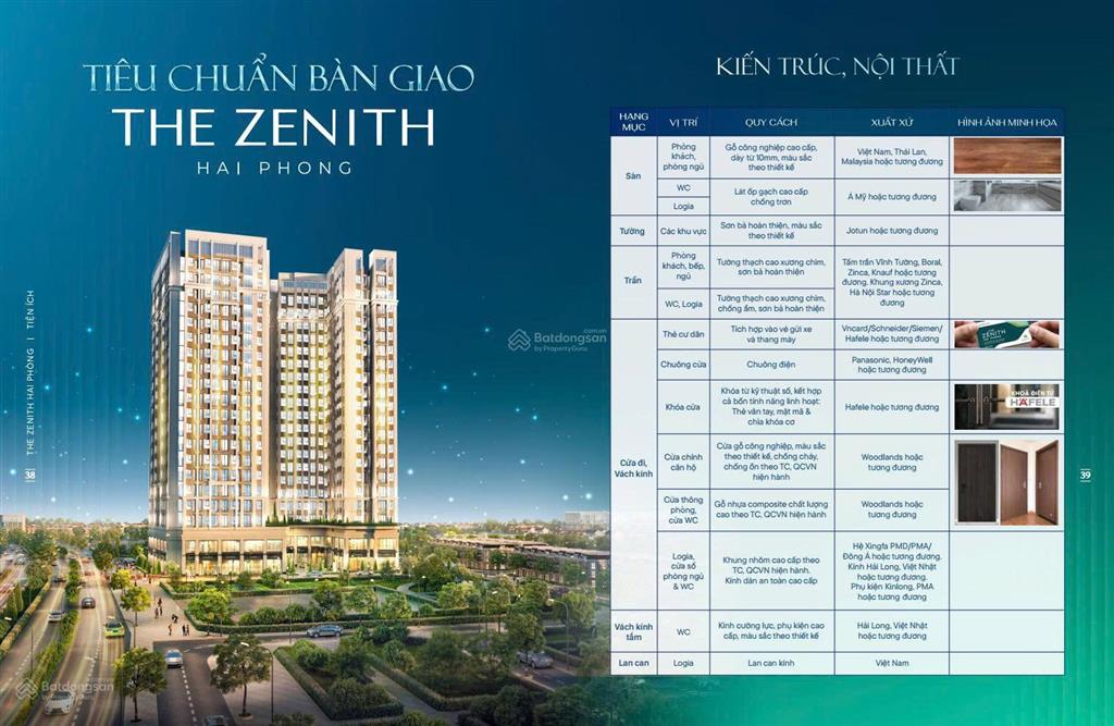 Bán căn 2pn  2vs  64m2 giá 2,5 tỷ rẻ nhất thị trường, the zenith, bùi viện, hải phòng