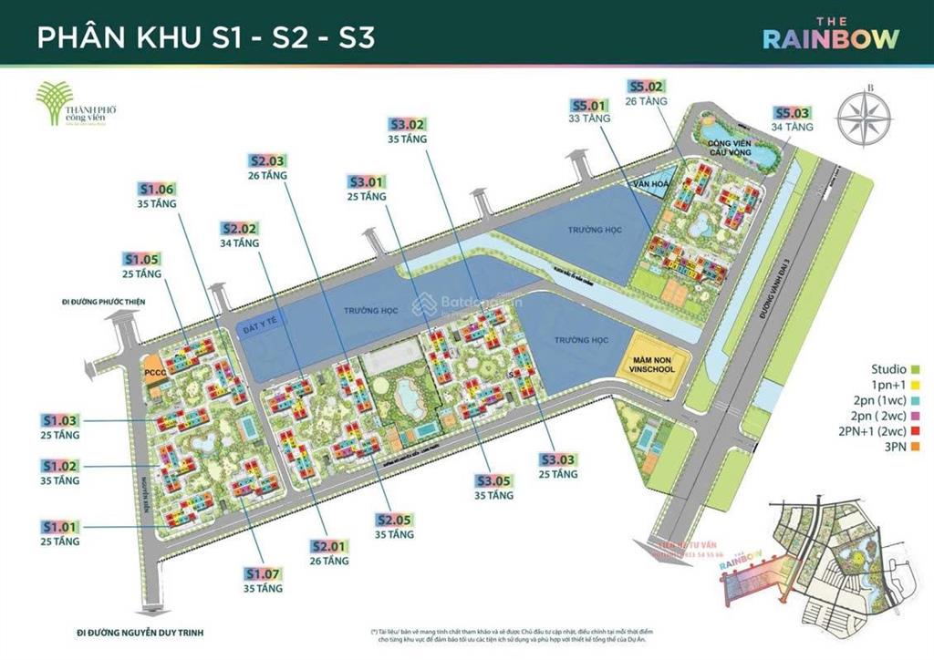 Bán gấp studio| giá 1.7 tỷ, sẵn sổ tại the rainbow vinhomes grand park  có dòng tiền luôn